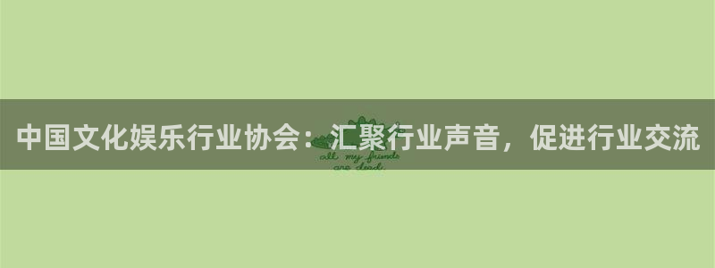 尊龙凯时人生就是搏官网：中国文化娱乐行业协会：汇聚行业声音，促进行业交流